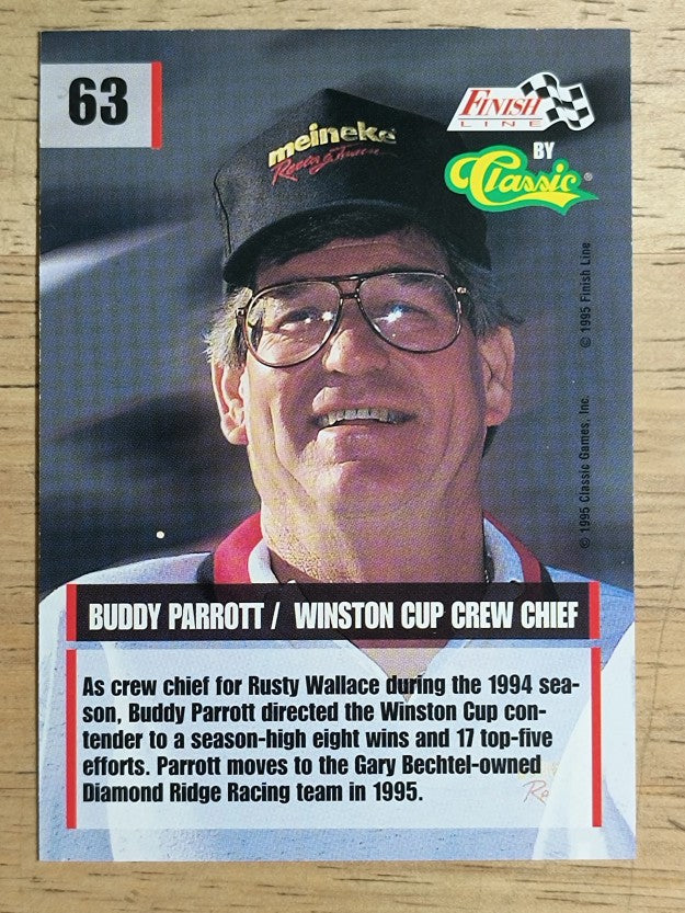 1995 Finish Line #63 Buddy Parrott