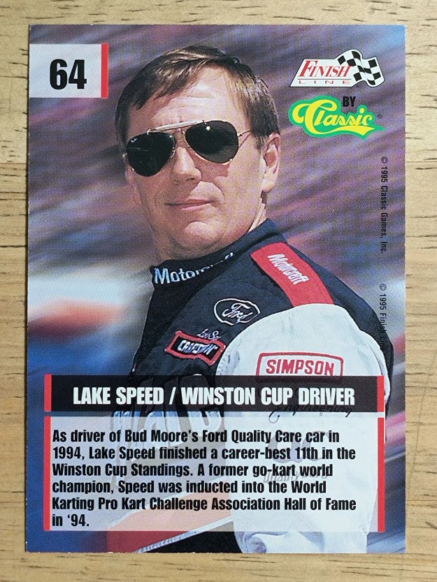 1995 Finish Line #64 Lake Speed