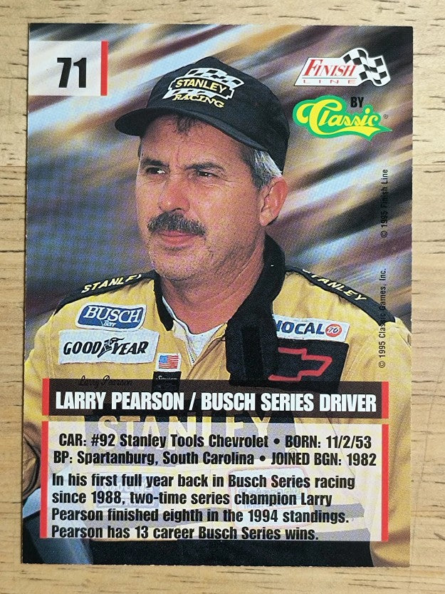 1995 Finish Line #71 Larry Pearson