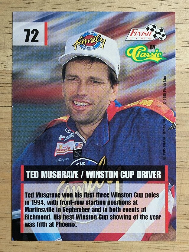 1995 Finish Line #72 Ted Musgrave
