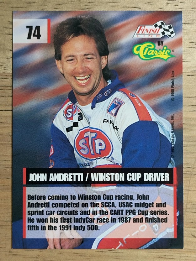 1995 Finish Line #74 John Andretti