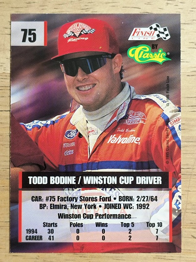 1995 Finish Line #75 Todd Bodine/Lynn Bodine