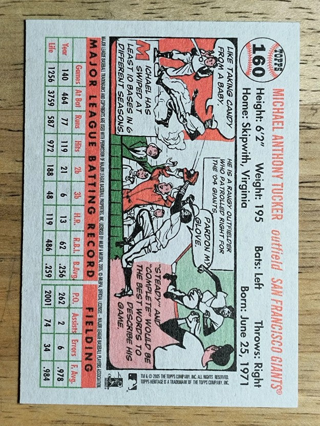 2005 Topps Heritage White Backs #160 Michael Tucker