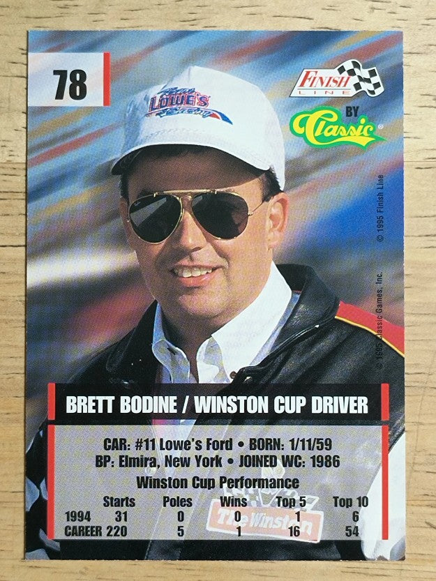 1995 Finish Line #78 Brett Bodine