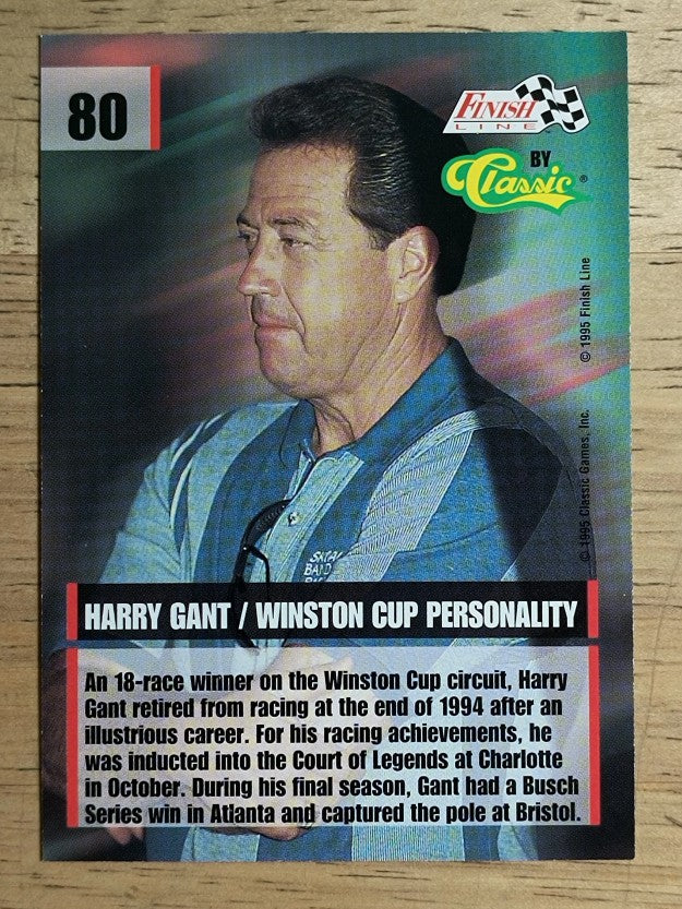1995 Finish Line #80 Harry Gant