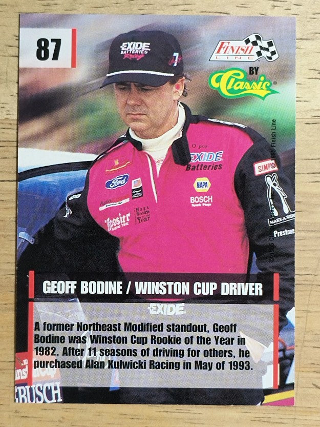 1995 Finish Line #87 Geoff Bodine