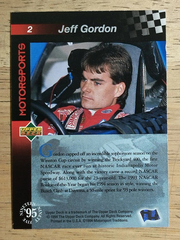1995 Upper Deck #2 Jeff Gordon (NM)