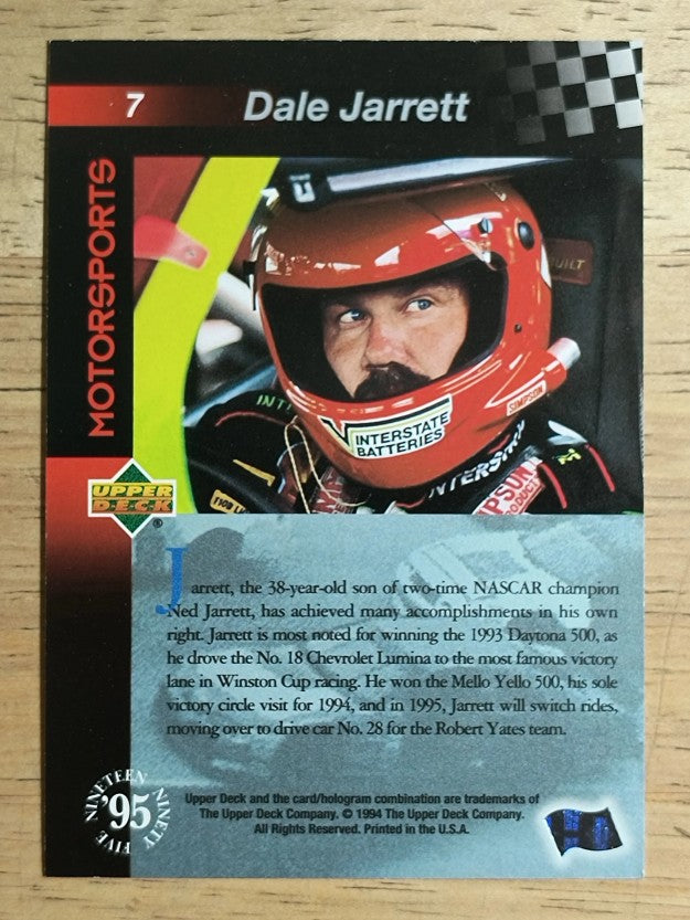 1995 Upper Deck #7 Dale Jarrett