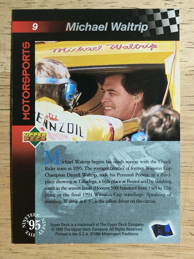 1995 Upper Deck #9 Michael Waltrip