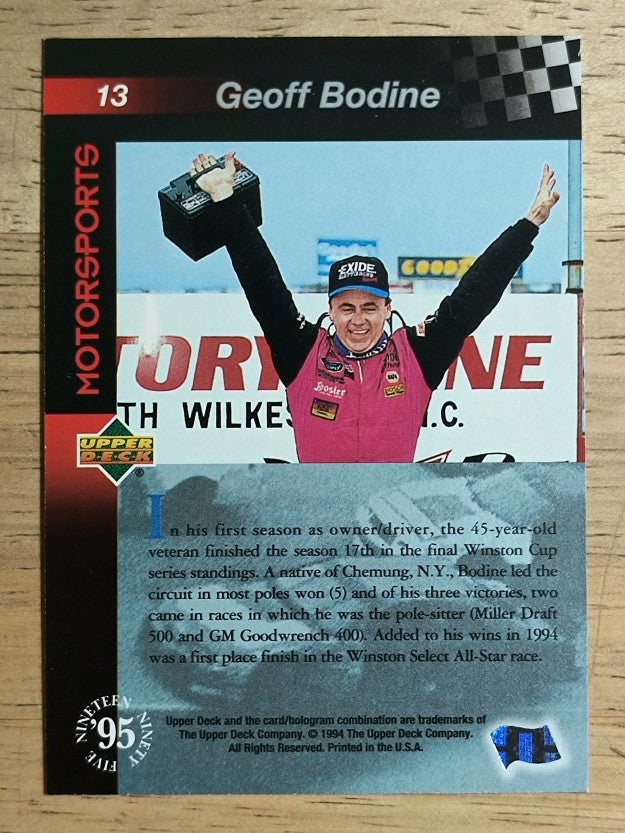 1995 Upper Deck #13 Geoff Bodine