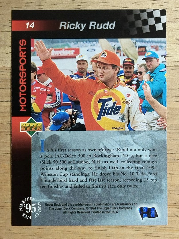 1995 Upper Deck #14 Ricky Rudd