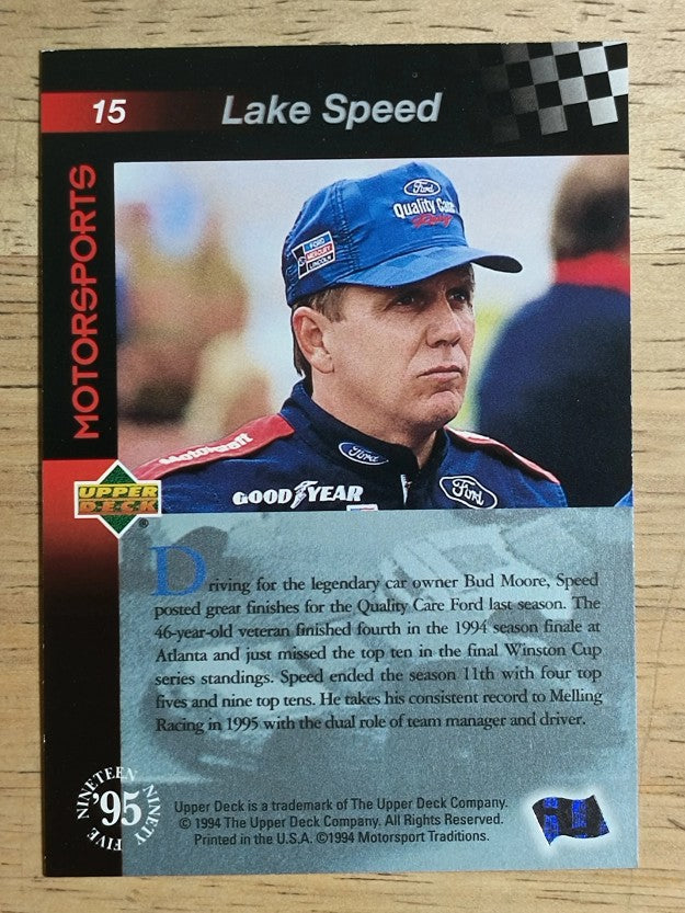 1995 Upper Deck #15 Lake Speed