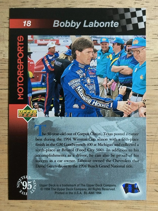 1995 Upper Deck #18 Bobby Labonte