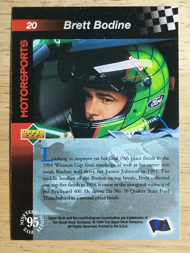 1995 Upper Deck #20 Brett Bodine