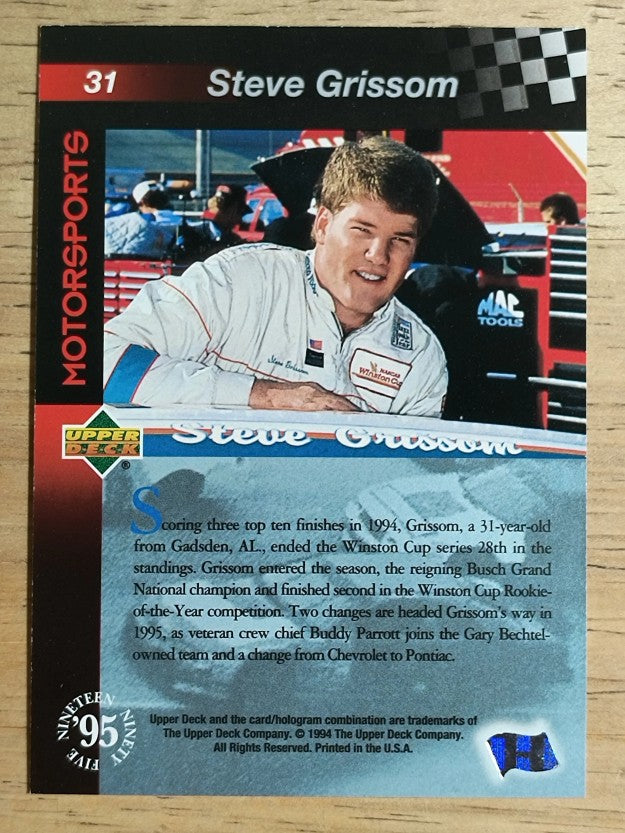1995 Upper Deck #31 Steve Grissom
