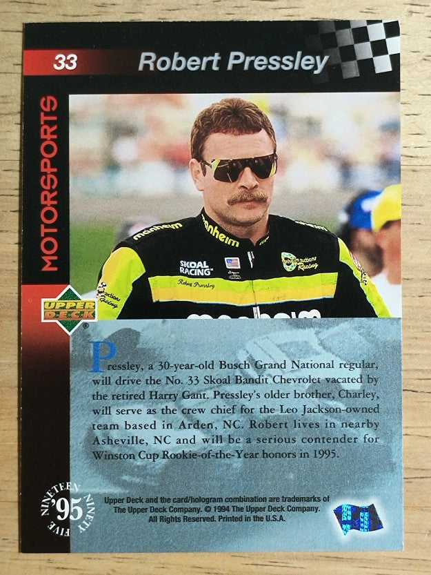 1995 Upper Deck #33 Robert Pressley