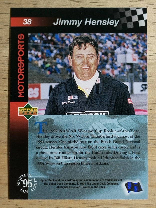 1995 Upper Deck #38 Jimmy Hensley