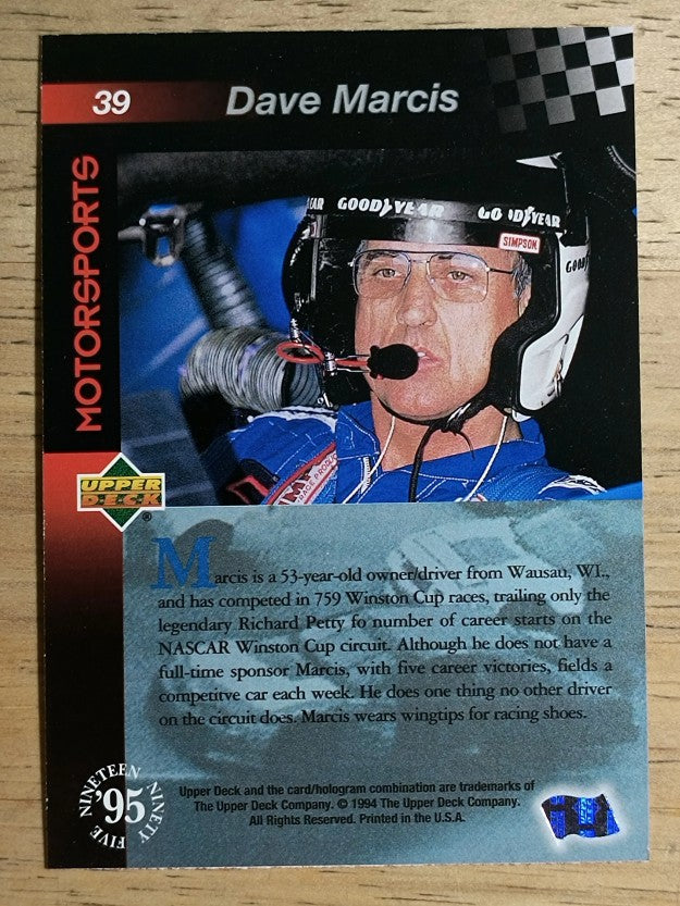 1995 Upper Deck #39 Dave Marcis