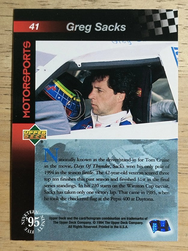 1995 Upper Deck #41 Greg Sacks