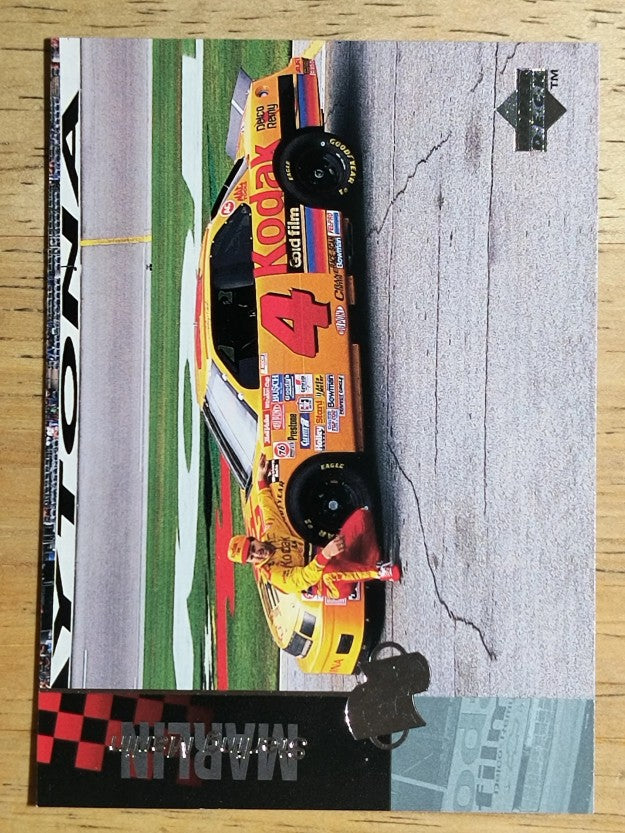 1995 Upper Deck #54 Sterling Marlin with Car