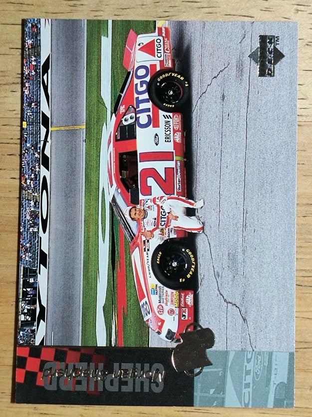 1995 Upper Deck #60 Morgan Shepherd with Car