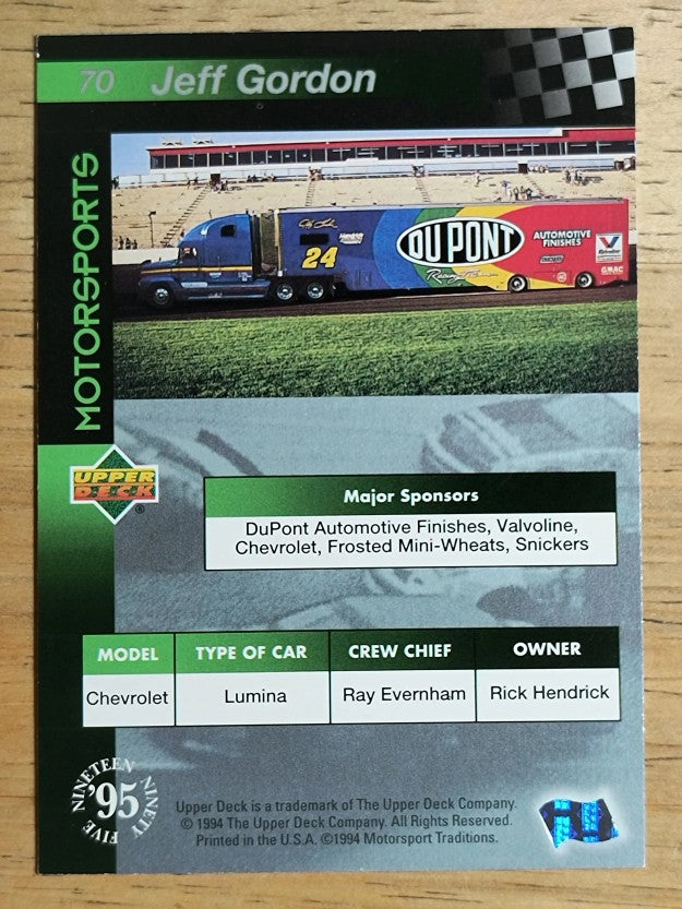 1995 Upper Deck #70 Jeff Gordon's Car