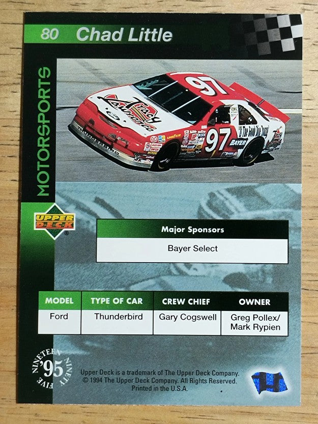 1995 Upper Deck #80 Chad Little's Car