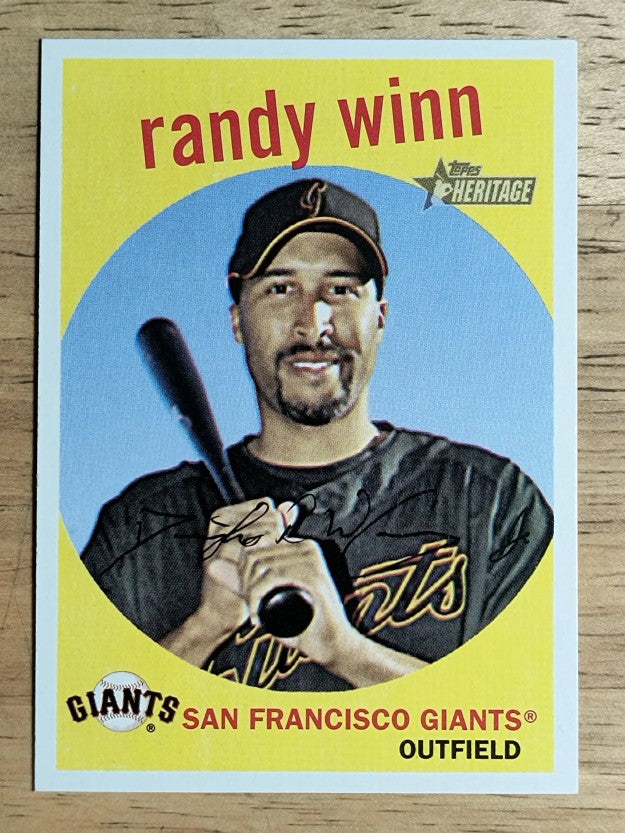 2008 Topps Heritage Black Back #321 Randy Winn