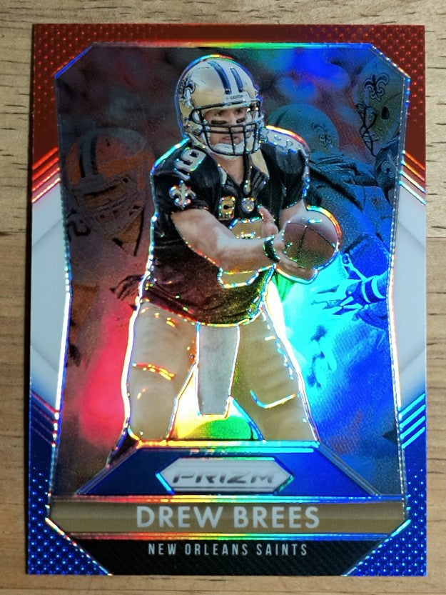 2015 Panini Prizm Prizms Red White and Blue #9 Drew Brees