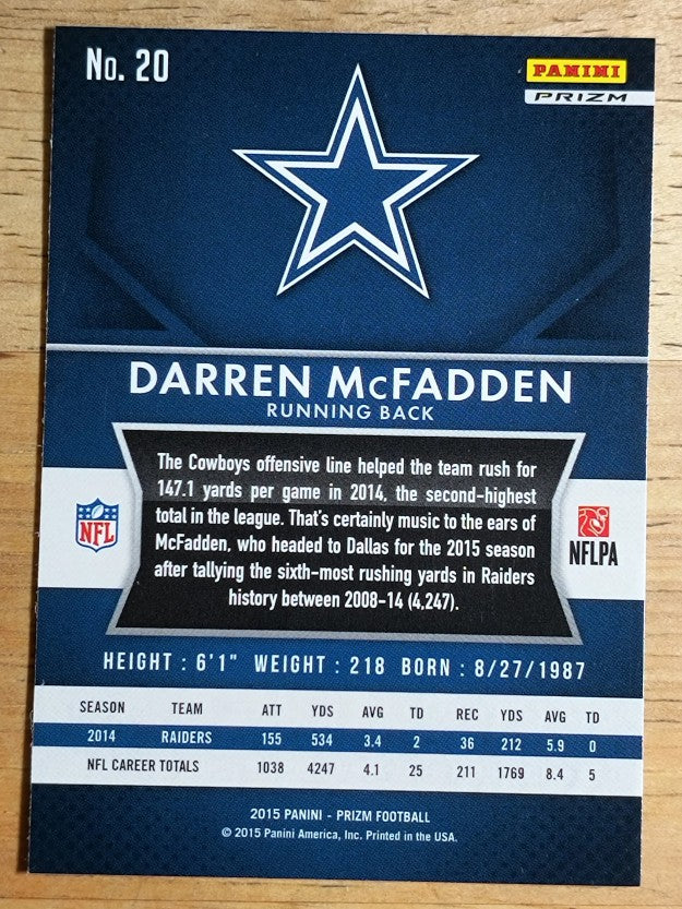2015 Panini Prizm Prizms Red White and Blue #20 Darren McFadden