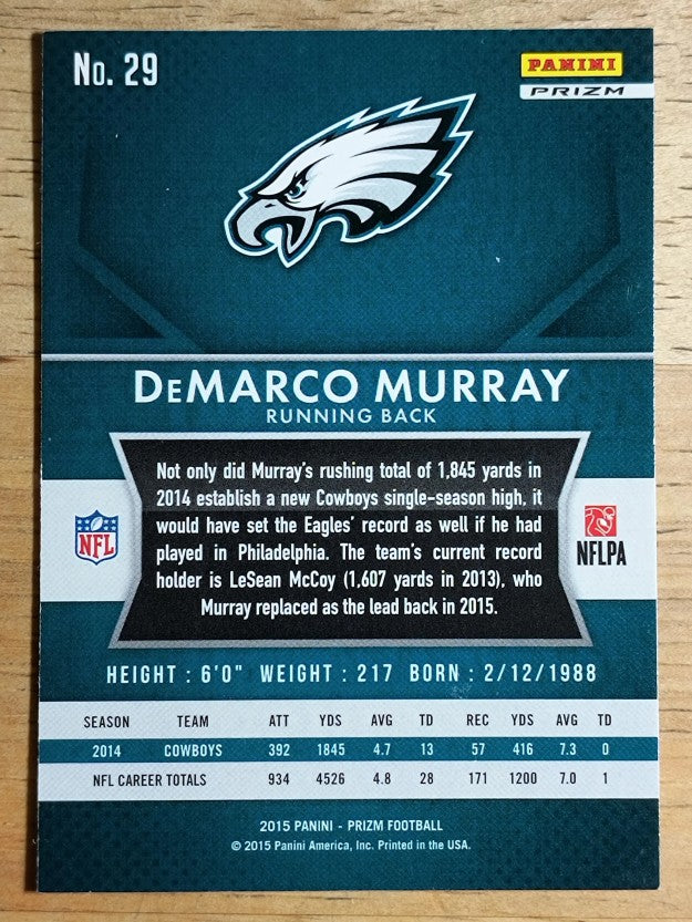 2015 Panini Prizm Prizms Red White and Blue #29 DeMarco Murray