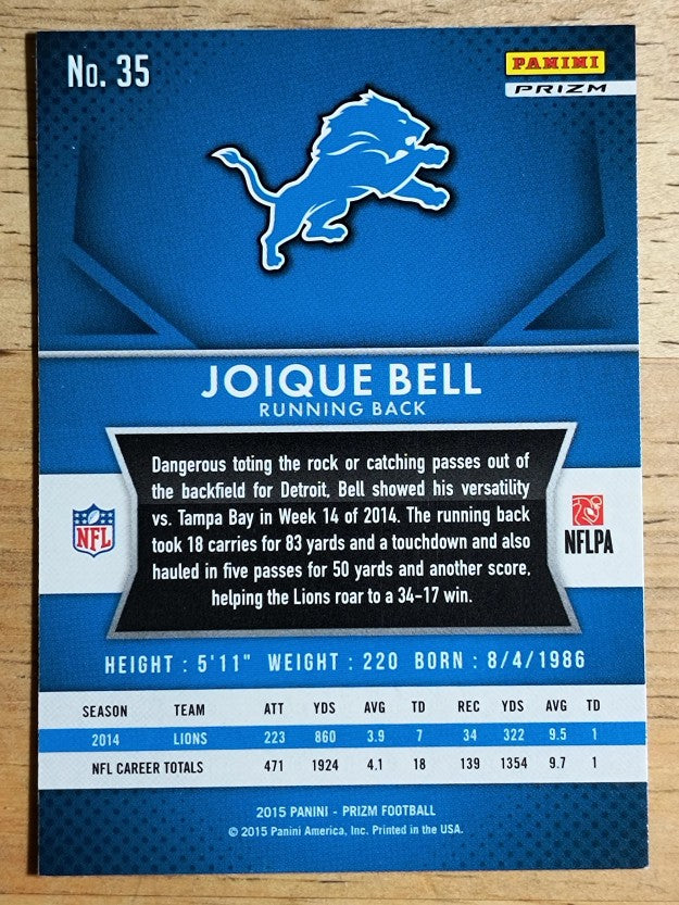 2015 Panini Prizm Prizms Red White and Blue #35 Joique Bell
