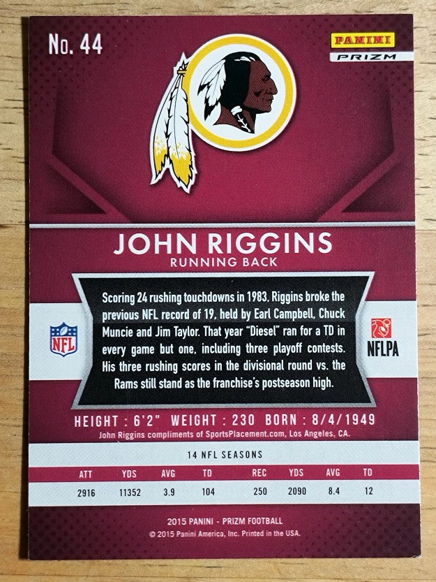 2015 Panini Prizm Prizms Red White and Blue #44 John Riggins