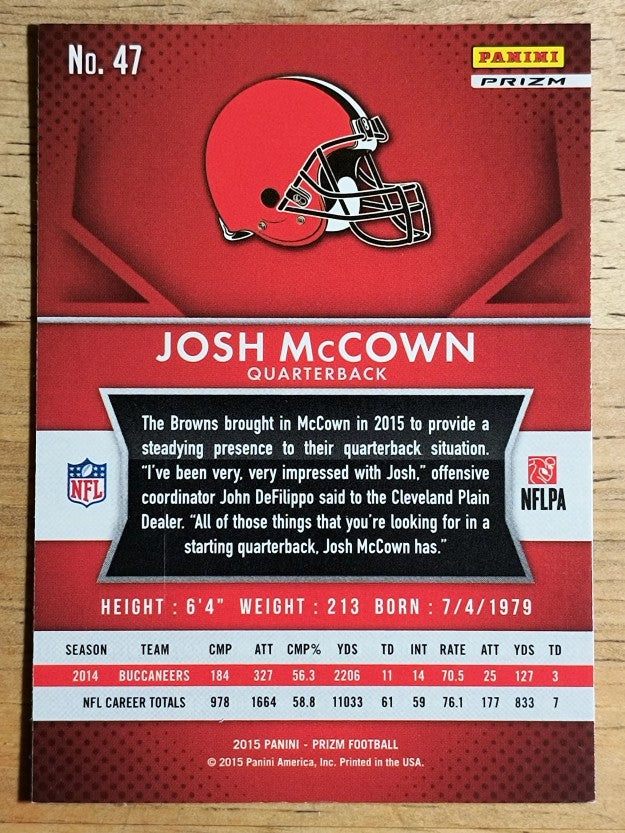 2015 Panini Prizm Prizms Red White and Blue #47 Josh McCown