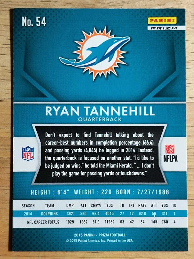2015 Panini Prizm Prizms Red White and Blue #54 Ryan Tannehill