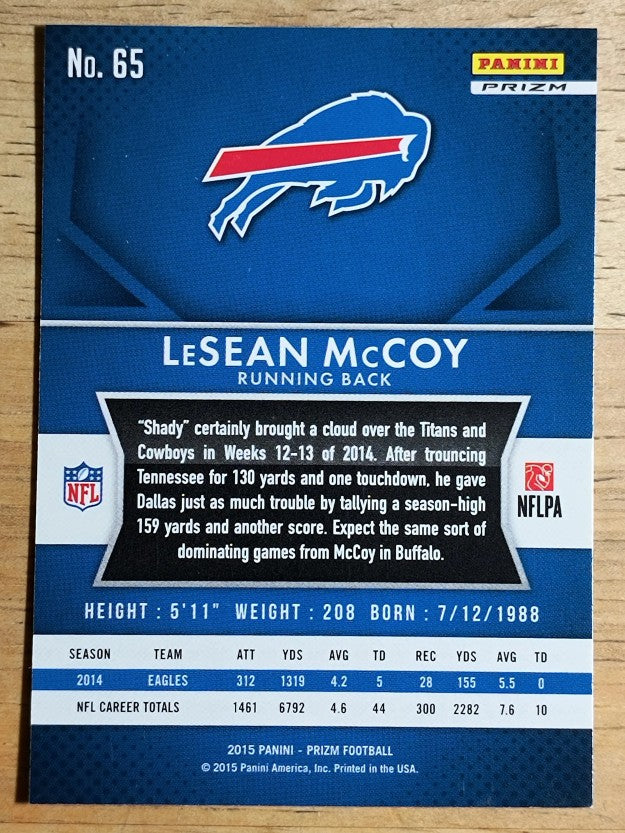 2015 Panini Prizm Prizms Red White and Blue #65 LeSean McCoy