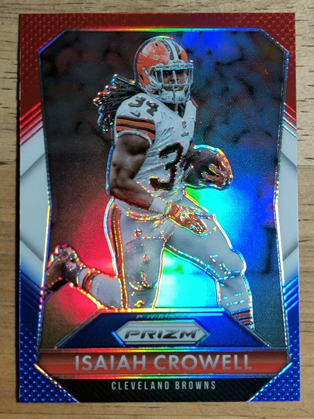 2015 Panini Prizm Prizms Red White and Blue #74 Isaiah Crowell