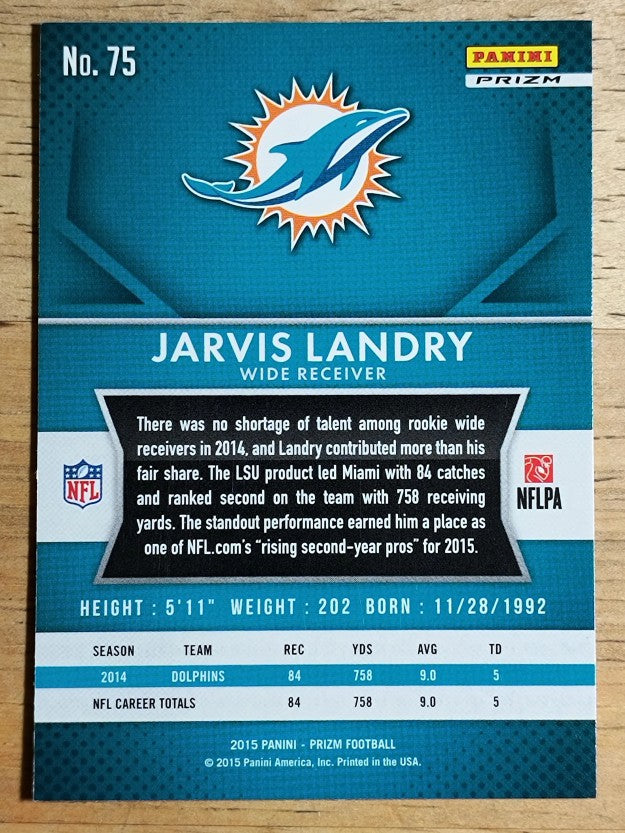 2015 Panini Prizm Prizms Red White and Blue #75 Jarvis Landry