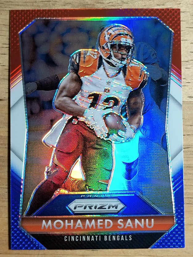 2015 Panini Prizm Prizms Red White and Blue #77 Mohamed Sanu
