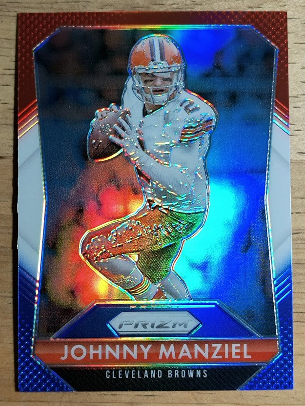 2015 Panini Prizm Prizms Red White and Blue #83 Johnny Manziel