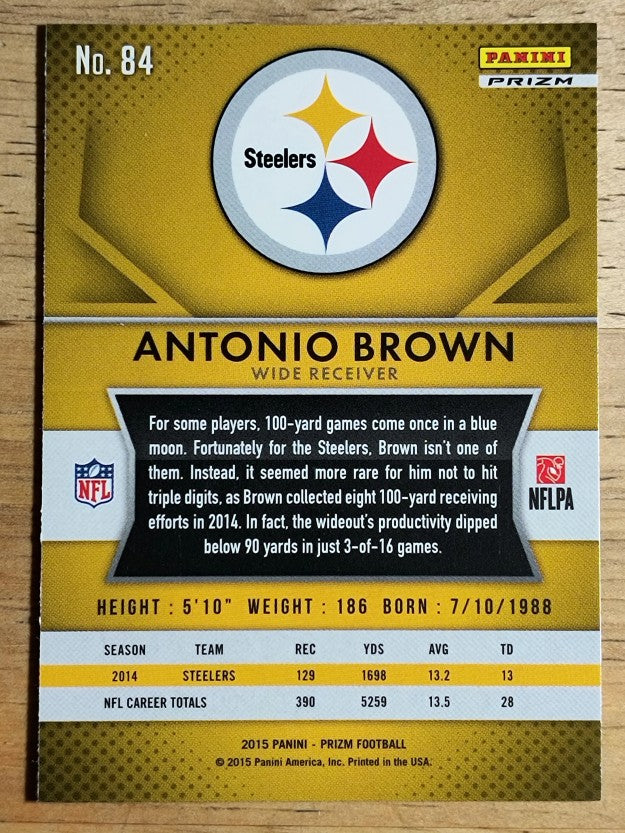 2015 Panini Prizm Prizms Red White and Blue #84 Antonio Brown
