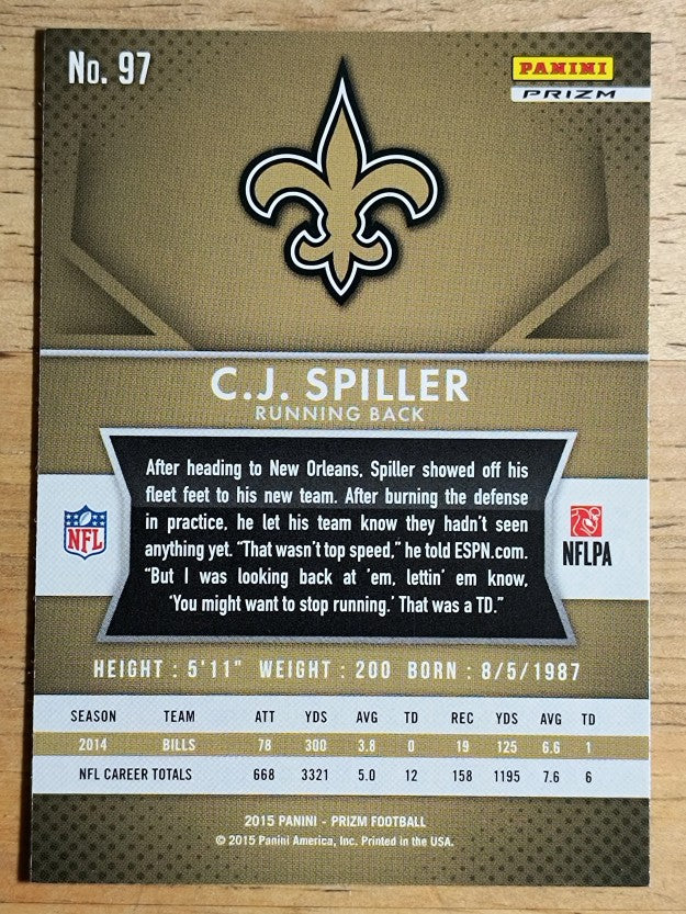 2015 Panini Prizm Prizms Red White and Blue #97 C.J. Spiller