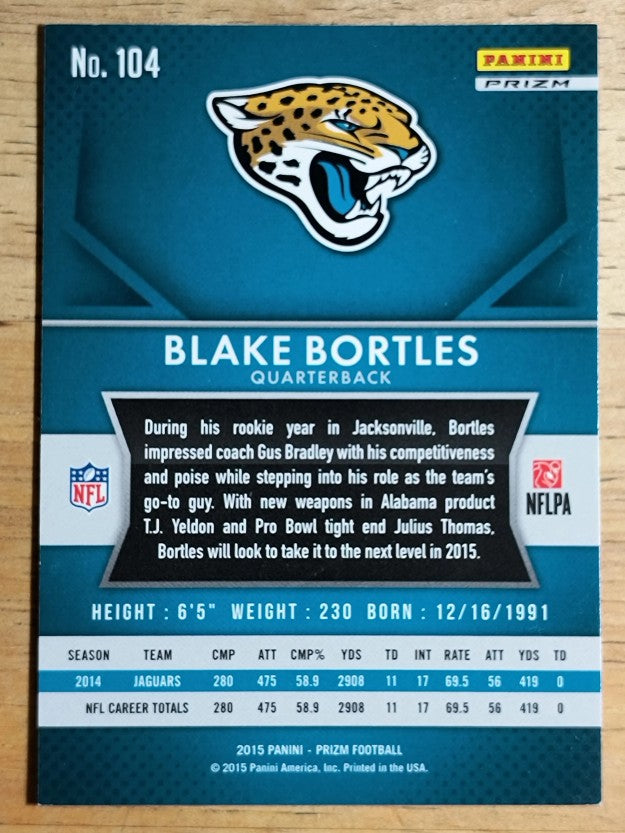 2015 Panini Prizm Prizms Red White and Blue #104 Blake Bortles