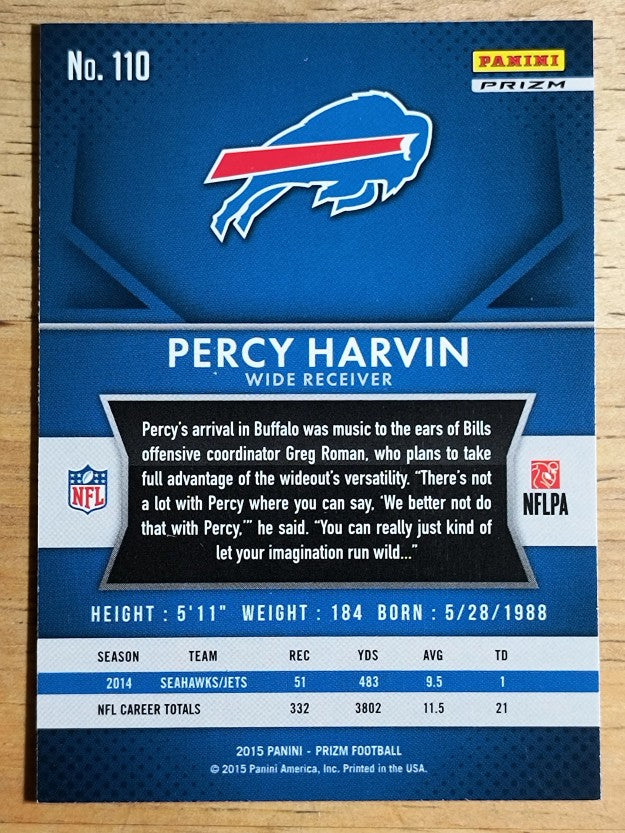 2015 Panini Prizm Prizms Red White and Blue #110 Percy Harvin