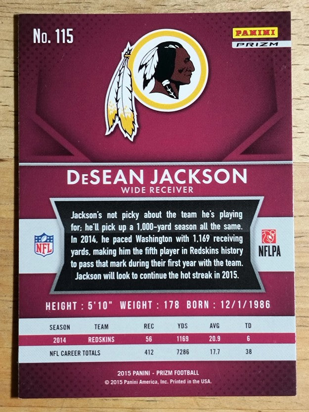 2015 Panini Prizm Prizms Red White and Blue #115 DeSean Jackson