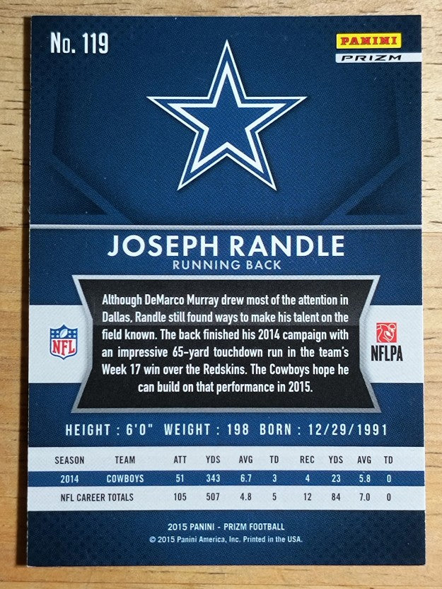 2015 Panini Prizm Prizms Red White and Blue #119 Joseph Randle