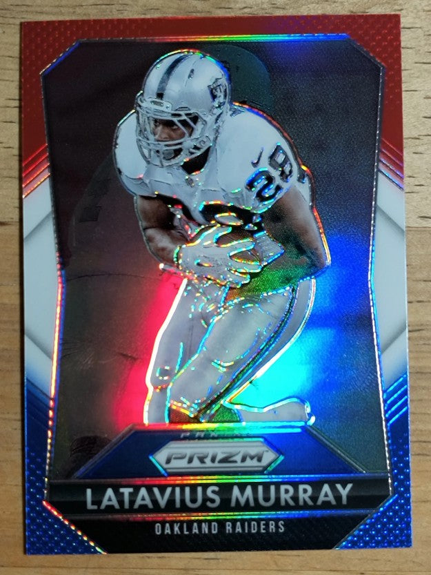 2015 Panini Prizm Prizms Red White and Blue #124 Latavius Murray
