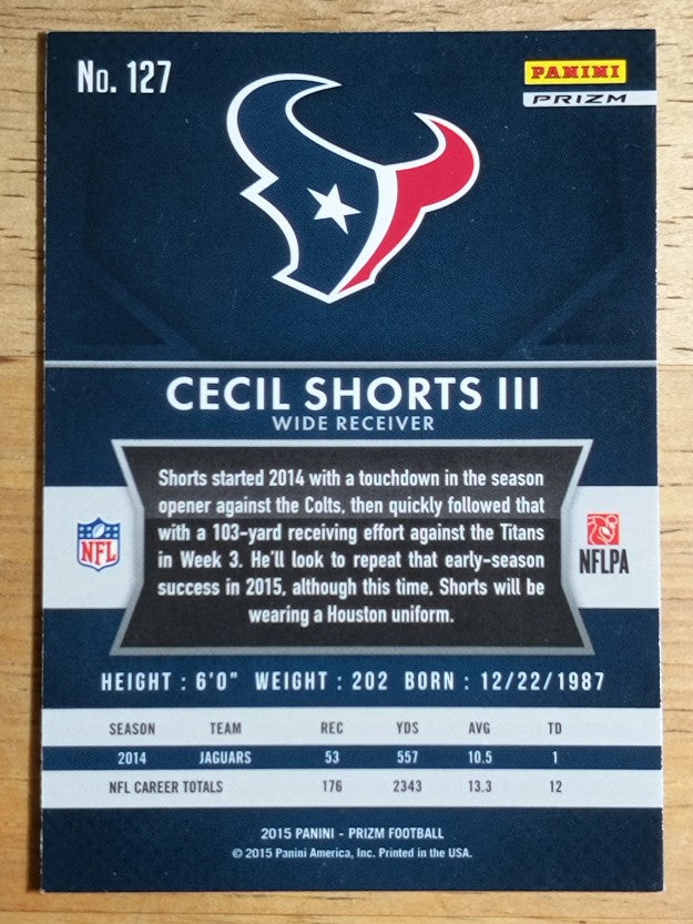 2015 Panini Prizm Prizms Red White and Blue #127 Cecil Shorts III