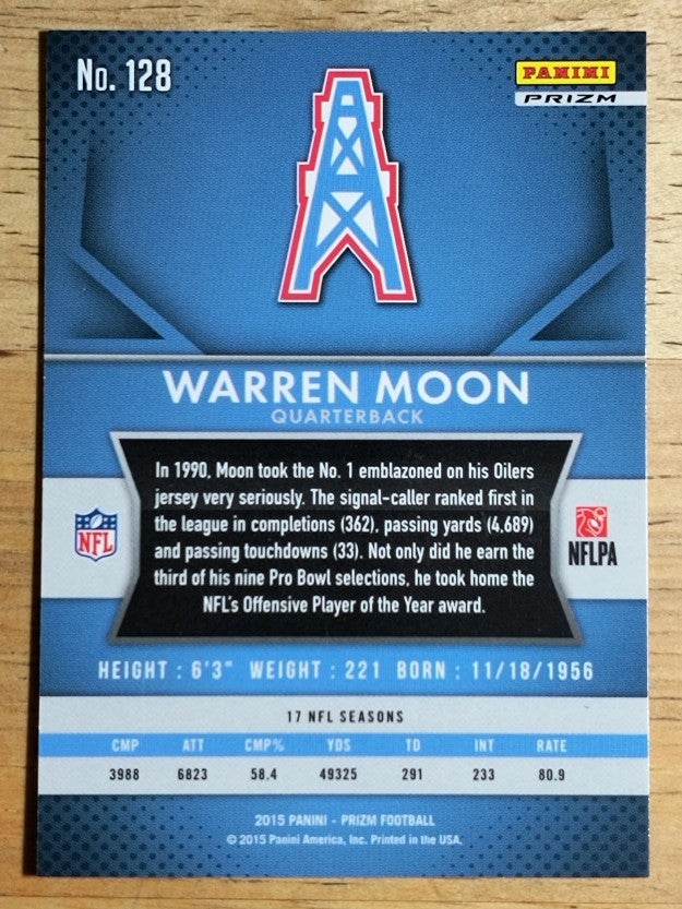 2015 Panini Prizm Prizms Red White and Blue #128 Warren Moon