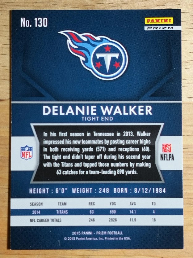 2015 Panini Prizm Prizms Red White and Blue #130 Delanie Walker